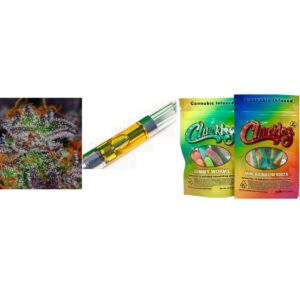Supreme Combo – One Premium Cart, 1/4 oz of Premium Flower, Two 100 mg Cereal Bars